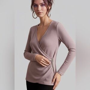 Juicy Couture Lavender Wrap Top Y2K style